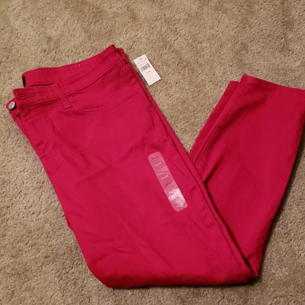 GAP Jean Leggings Size 14/32 Red NWT